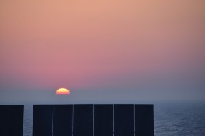 Coucher de soleil en direct du ferry