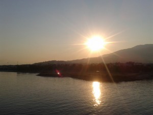 Lever de soleil toujours en direct du ferry