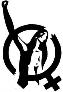 Logo féministe poing levé