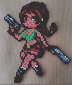 Lara Croft en perles hama